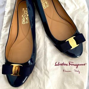 Salvatore Ferragamo Blue Flats